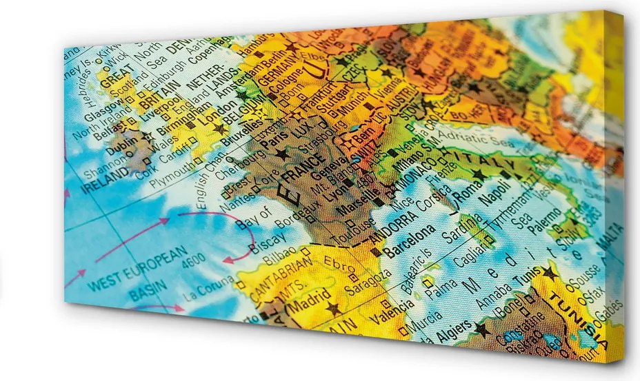 Obraz na płótnie Globus i Mapa