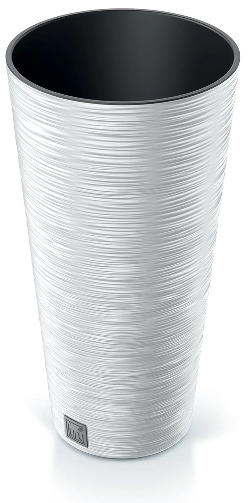 Donica ogrodowa okrągła Furu Slim 57 cm biały PROSPERPLAST