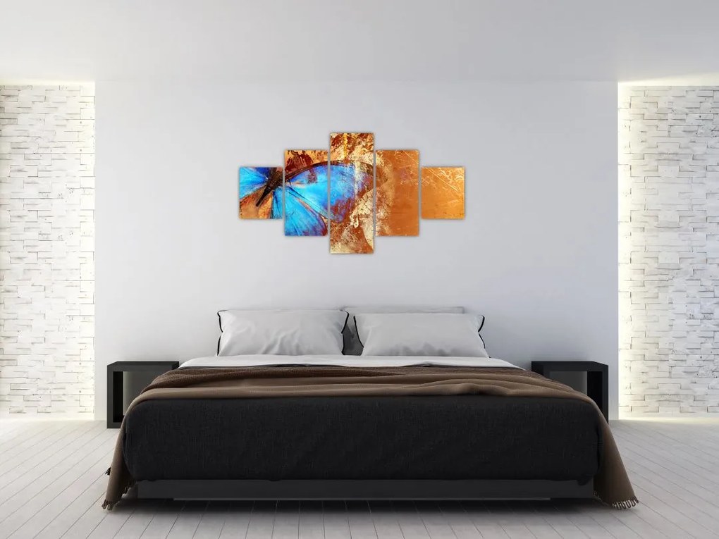 Obraz - Niebieski motyl (125x70 cm)