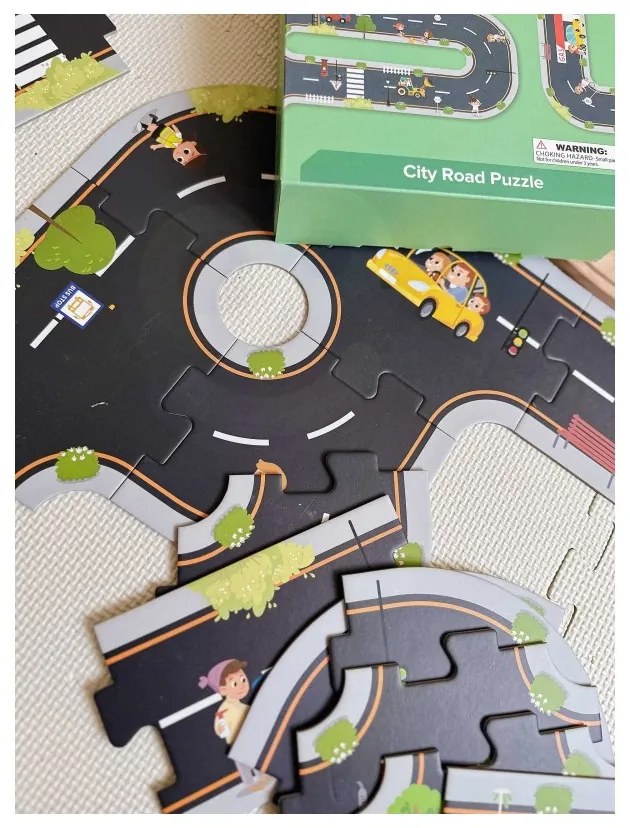 Tooky toy droga puzzle dla dzieci autostrada makieta 21 el. certyfikat fsc