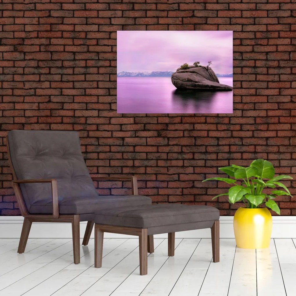 Obraz kamienia w morzu (70x50 cm)