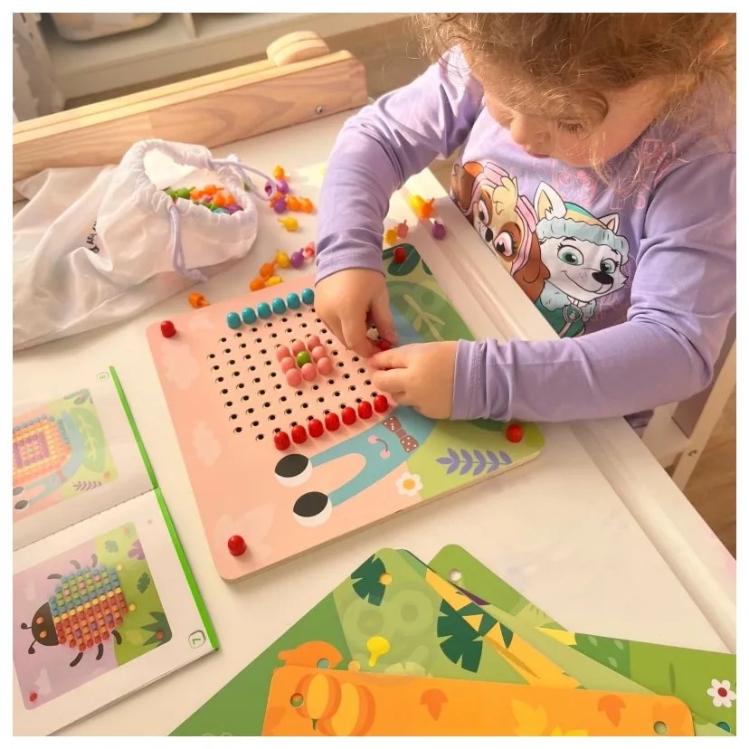Tooky toy układanka z pinezkami kołki wpinaczka
