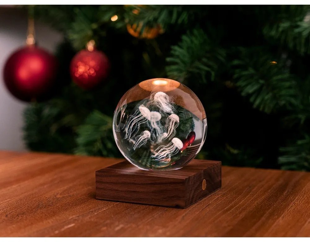 Ciemnobrązowa dekoracja świetlna na USB Amber – Gingko