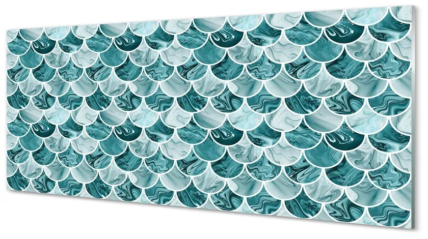 Panel szklany do Kuchni Wzór Rybiej Łuski