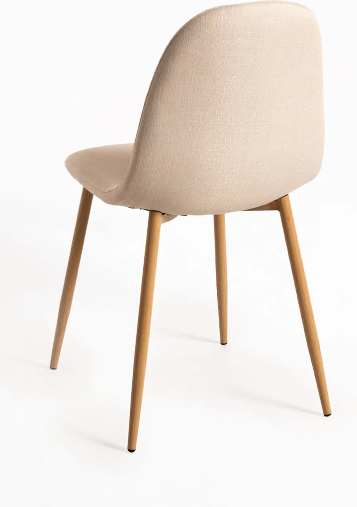 Zestaw 4 Krzese Teok Tkanina