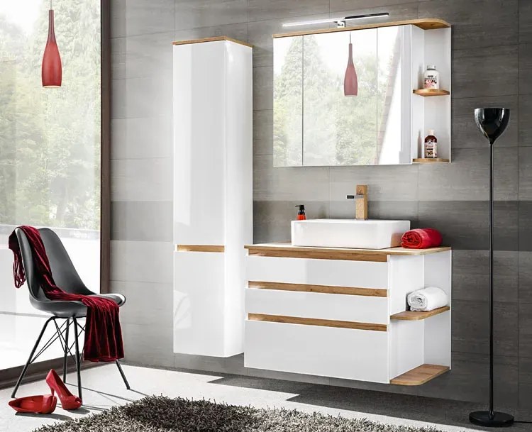 Wisząca szafka łazienkowa z lustrzanym frontem C0-B96