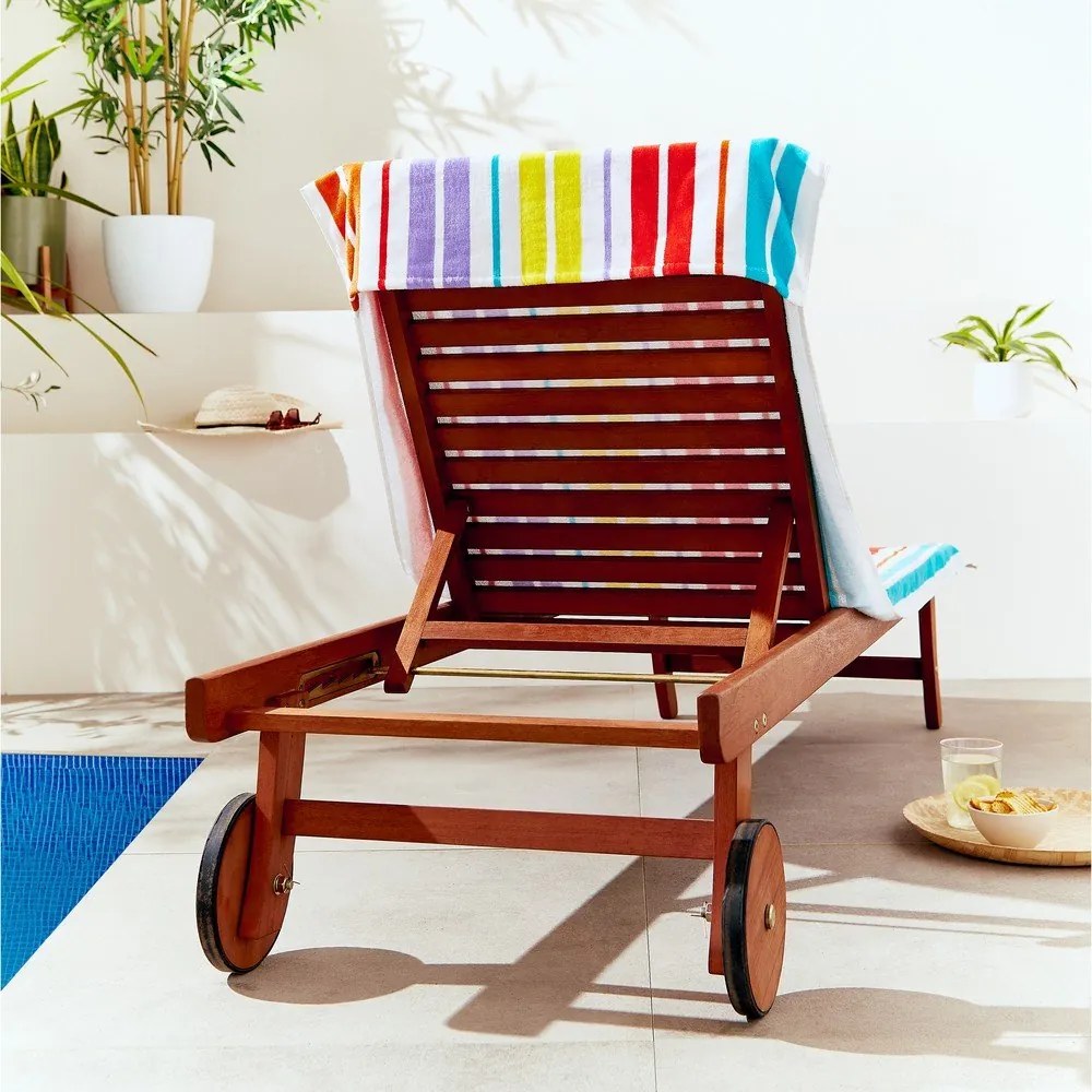 Bawełniany ręcznik plażowy 78x200 cm Rainbow Stripe – Catherine Lansfield