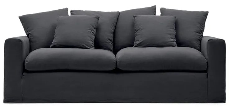 Antracytowy pokrowiec na sofę 240 cm Nora – Kave Home