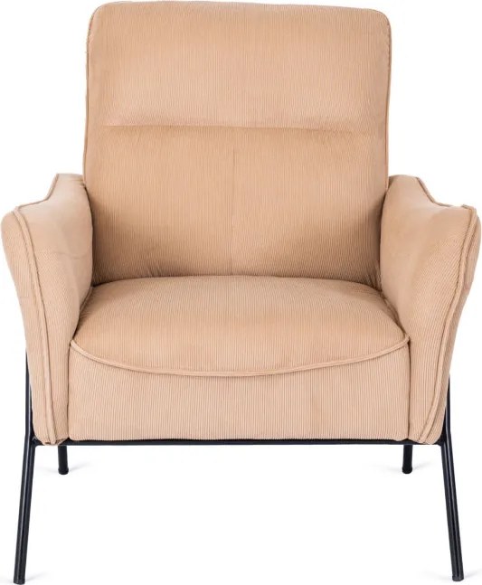 Fotel Wypoczynkowy ALBERTO Sztruksowy Beżowy do Salonu Nowoczesny