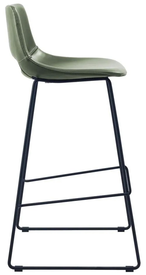Hoker z imitacji skóry w kolorze khaki (wysokość siedziska 76 cm) Zahara – Kave Home