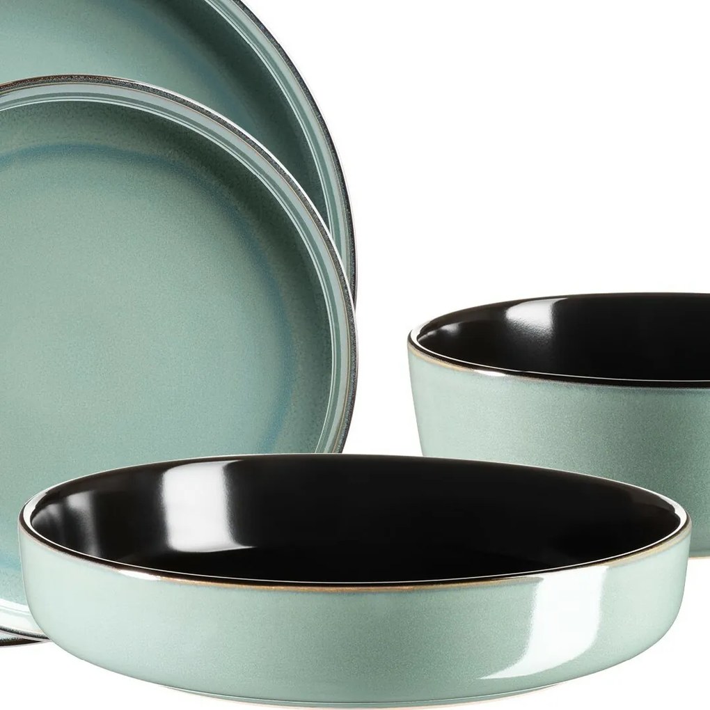 Mäser 10-częściowy zestaw jadalny ALENIA, zielony