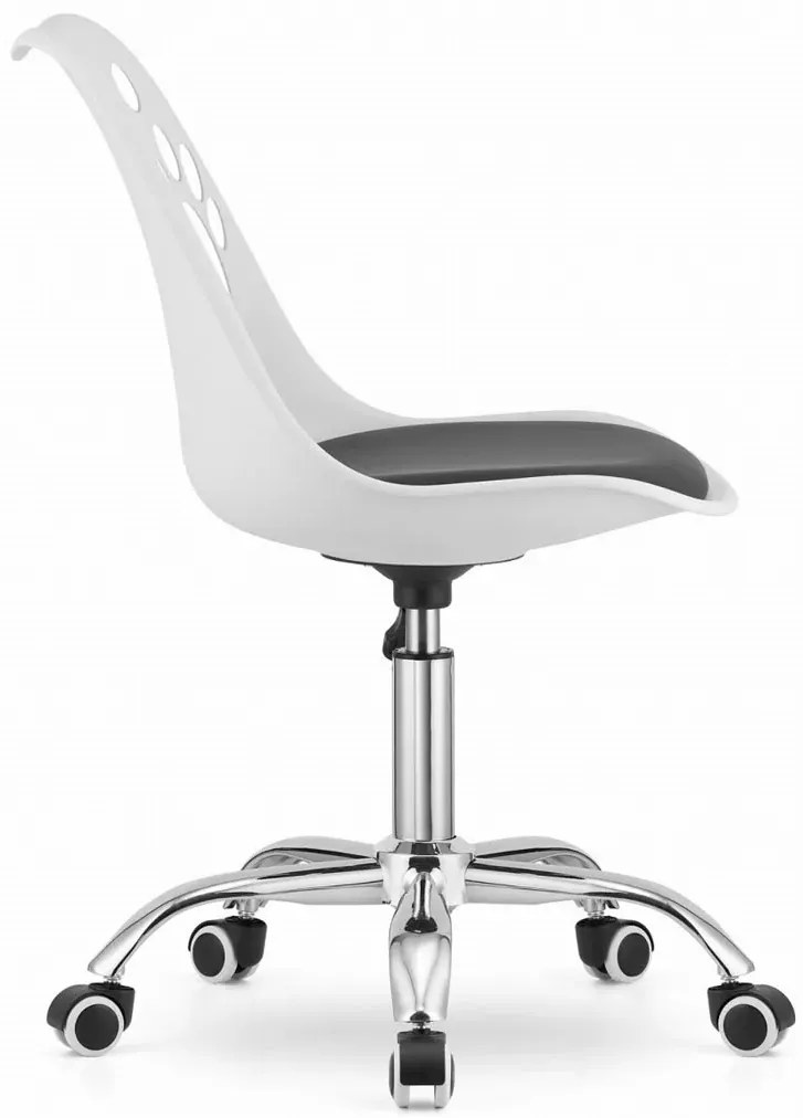 Biało-czarny ergonomiczny fotel dziecięcy - Selva