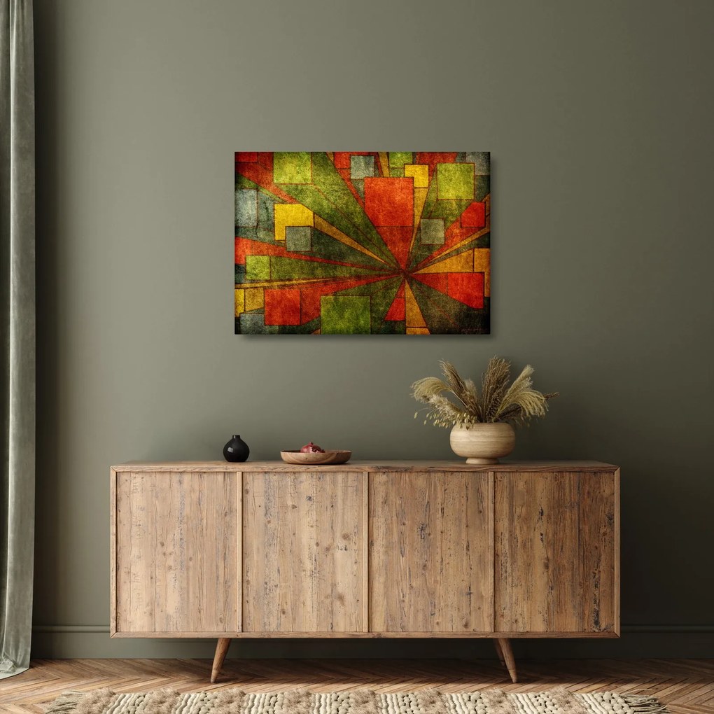 Obraz na szkle abstrakcji geometrycznej (70x50 cm)