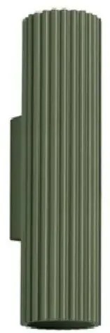 Kinkiet KARBON 20 zielony oliwkowy ryflowany SOLLUX  LIGHTING
