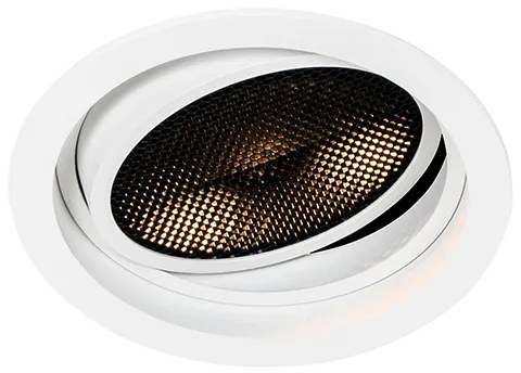 Nowoczesny reflektor wpuszczany biały regulowany - Coop 111 Honey Nowoczesny Oswietlenie wewnetrzne