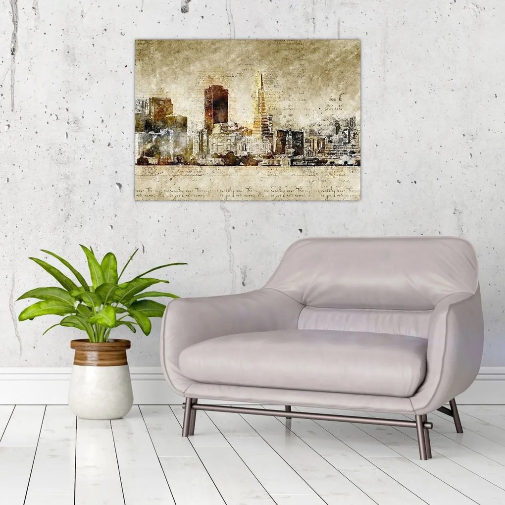 Obraz - Artystycznie ukształtowane miasto (70x50 cm)