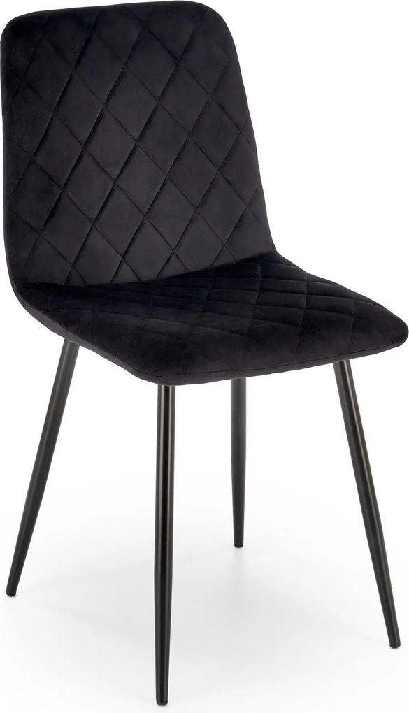 Pikowane krzesło do jadalni K525 Halmar z tkaniny velvetowej