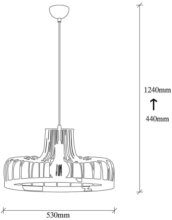 Lampa wisząca w czarno-miedzianym kolorze z metalowym kloszem ø 53 cm Fellini – Opviq lights