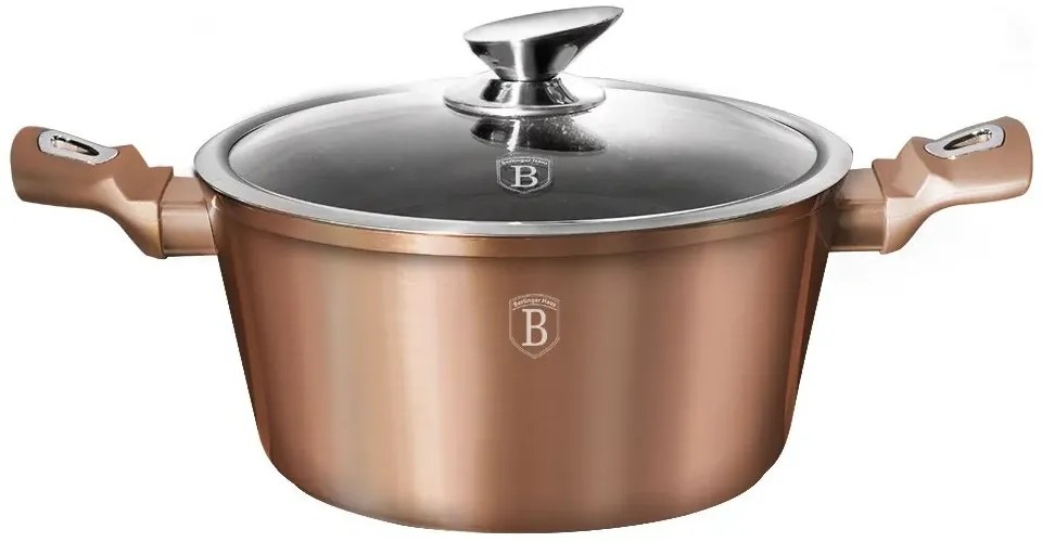 Aluminiowy złoty garnek z powłoką granitową 2,5L H0-H67
