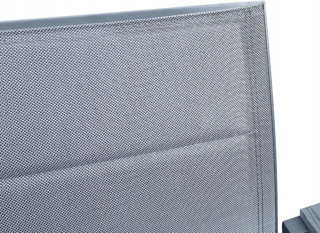 Krzesło Ogrodowe Grafit 56x65x88 cm Szara Szybkoschnąca Tkanina Nowoczesny