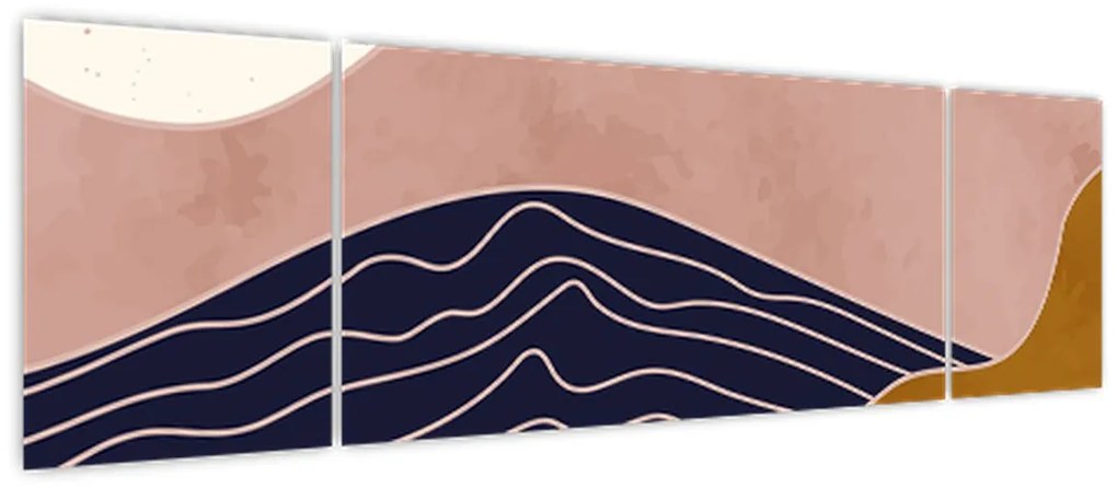 Obraz - Słońce nad górami (170x50 cm)