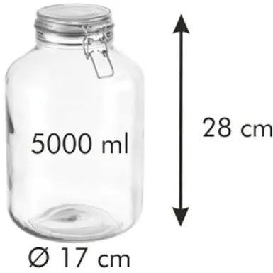 Tescoma Słoik na przetwory z klipsem DELLA CASA, 5 l, 5 l