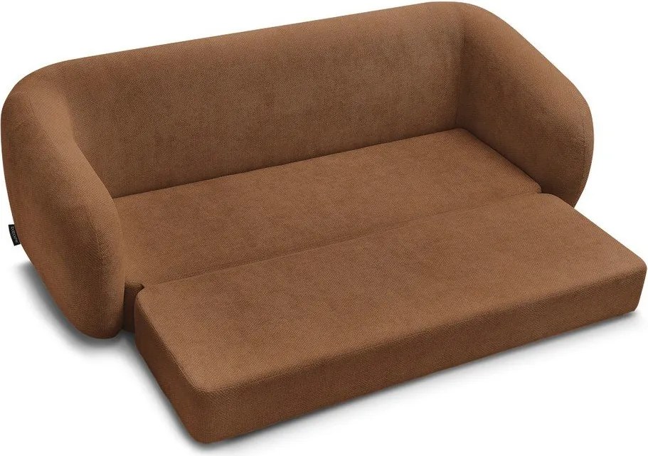 Pomarańczowa rozkładana sofa z tkaniny szenilowej 228 cm Neyo – Bobochic Paris