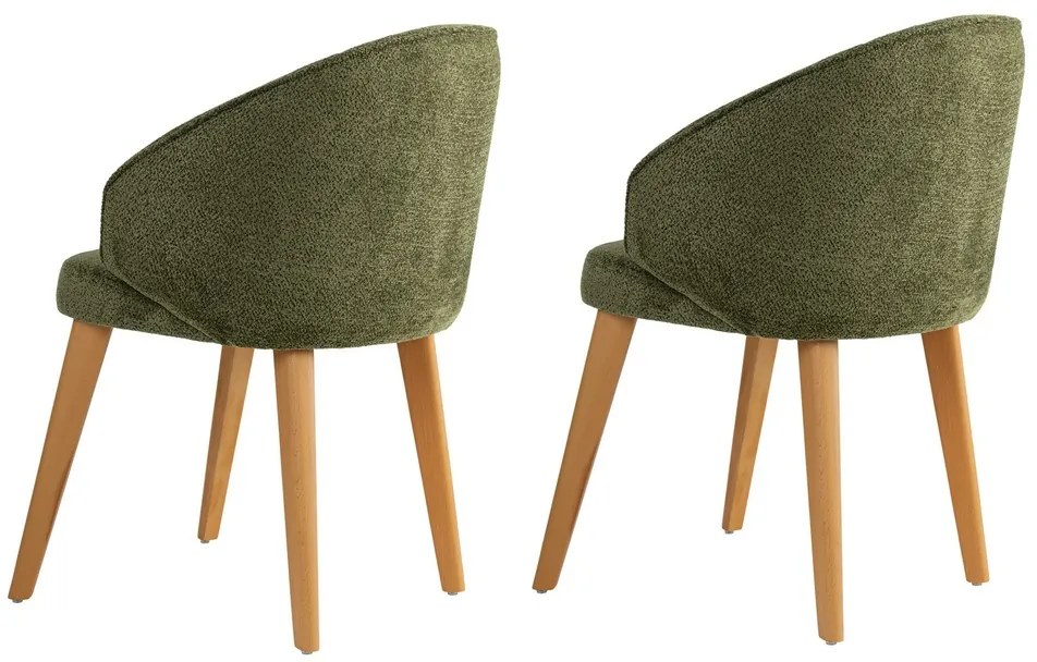 Zestaw krzeseł do jadalni Bentley Green and Dark Oak, 2 szt.