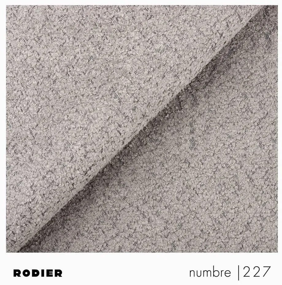 Jasnoszary rozkładany/ze schowkiem narożnik z materiału bouclé (lewostronny/z szezlongiem) Rene – Rodier