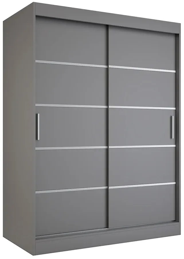 Antracytowa szafa przesuwna 150 cm A9-L18
