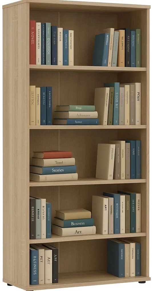 Skandynawski regał na książki dąb sonoma - Hagen