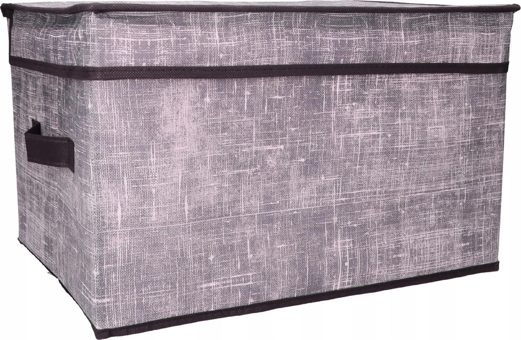 Organizer tekstylny Granatowy 60x40x30 cm z pokrywką pudełko do domu salonu