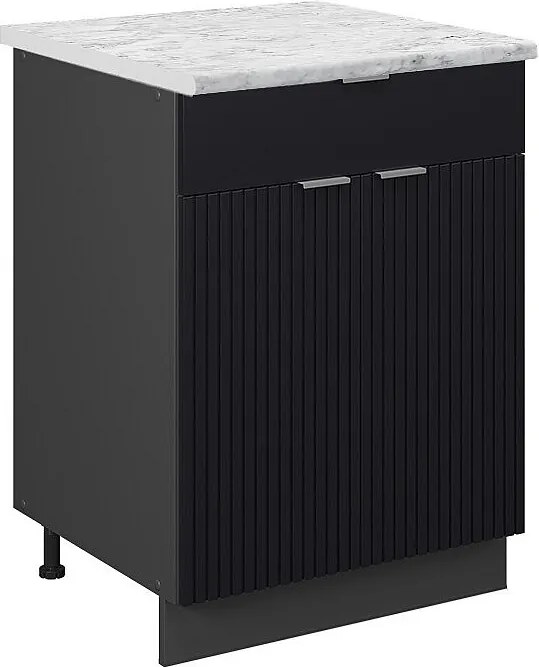 Szafka dolna do kuchni czarne paski 60x60x82 fame-line