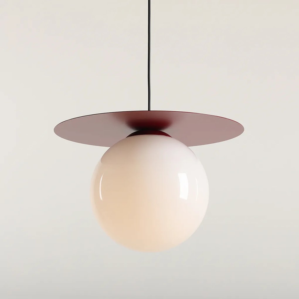 Elegancka lampa wisząca Loop L w odcieniu czerwonego wina