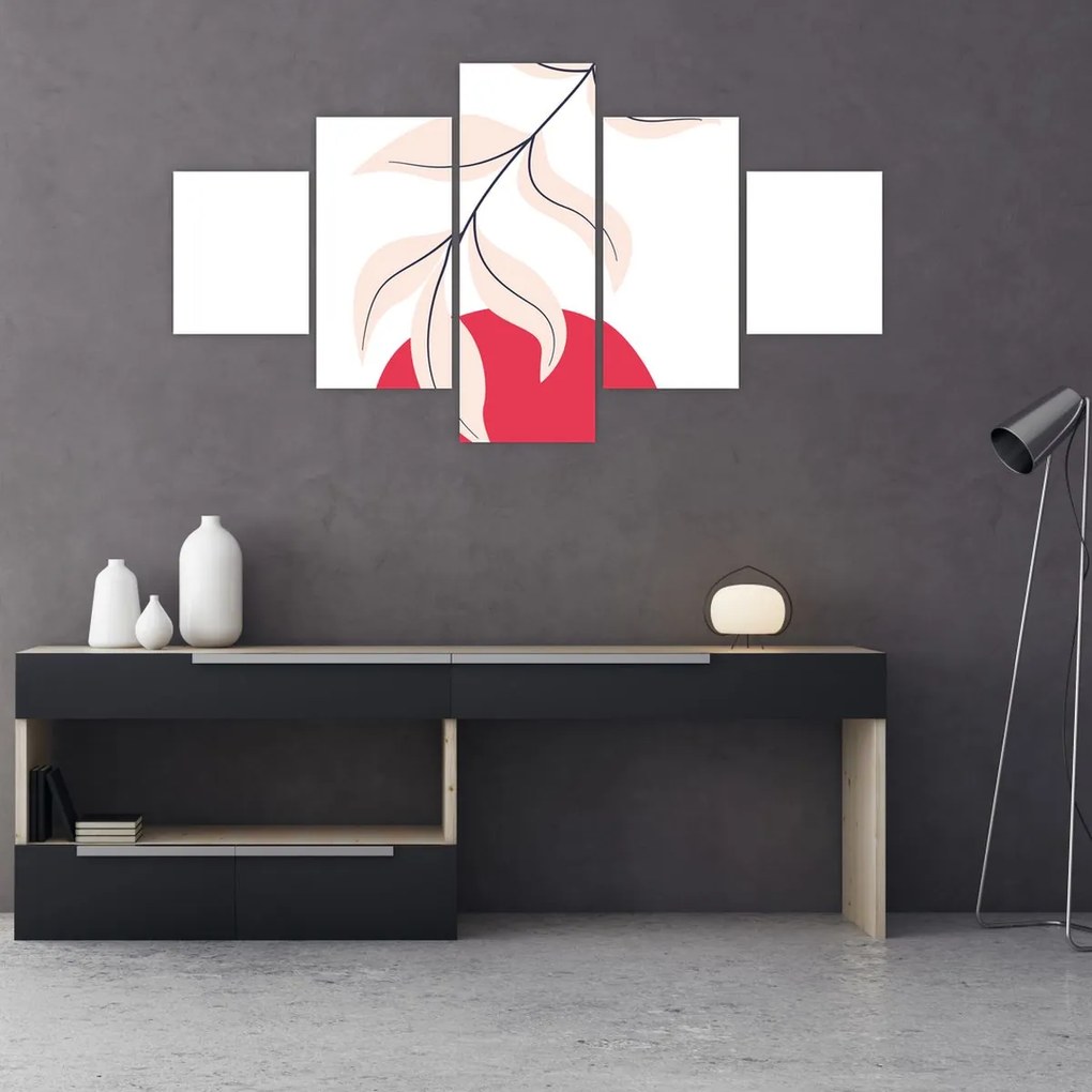 Obraz - Różowa abstrakcja kwiatowa N⁰2 (125x70 cm)