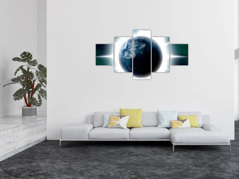 Obraz napromieniowanej planety (125x70 cm)
