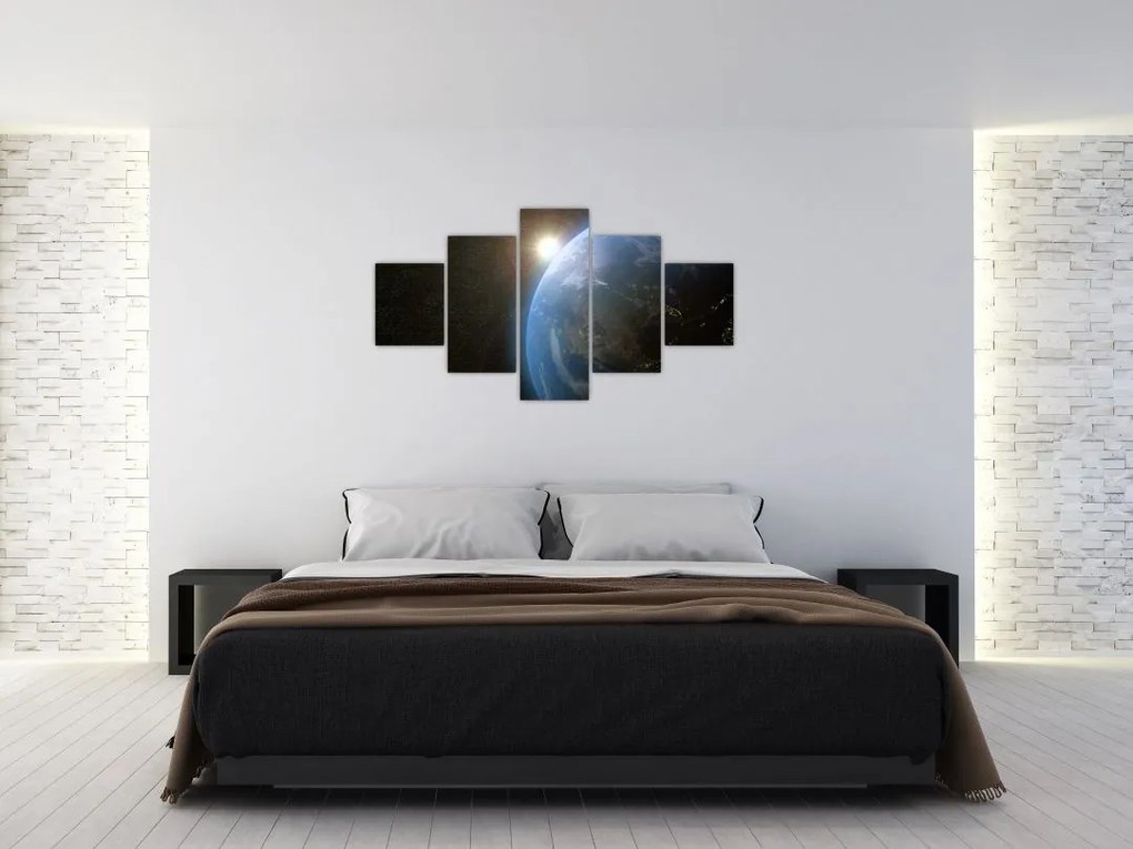 Obraz Ziemi z kosmosu (125x70 cm)