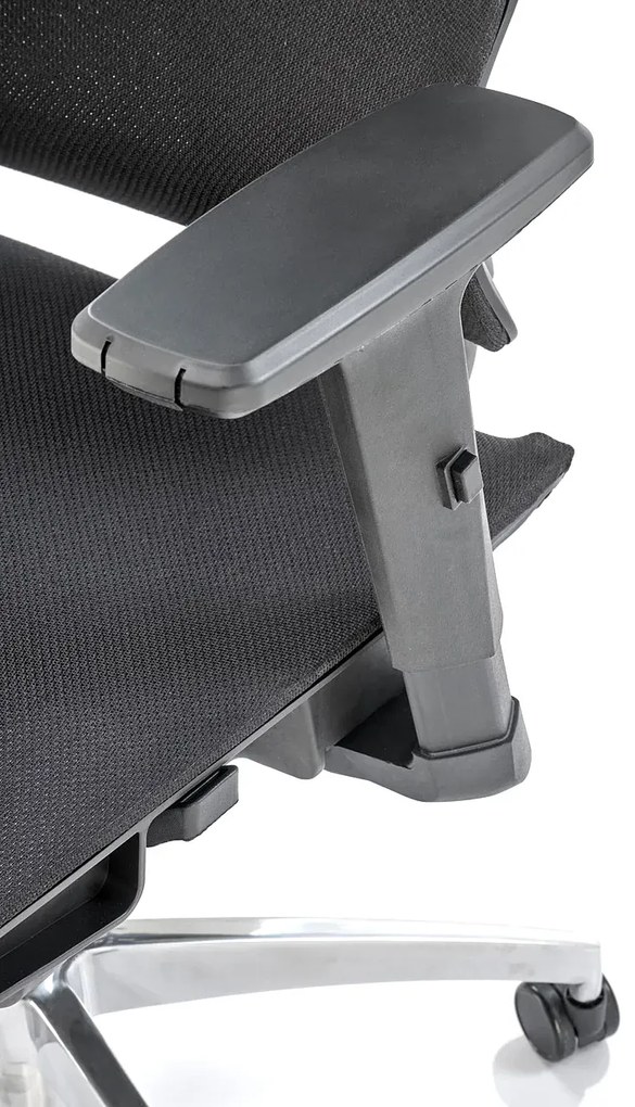 Czarny ergonomiczny obrotowy fotel z mechanizmem synchronicznym L6-R23