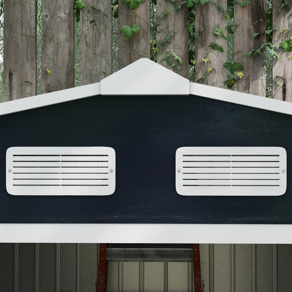 Outsunny domek narzędziowy metal kolor grafitowy, 277 x 195 x 192 cm