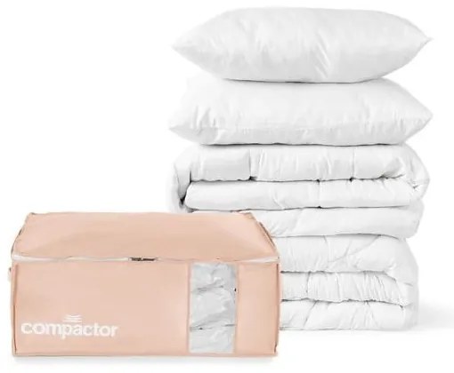 Plastikowe pojemniki próżniowe do przechowywania ubrań zestaw 3 szt. 65x45x27 cm Pink Edition – Compactor