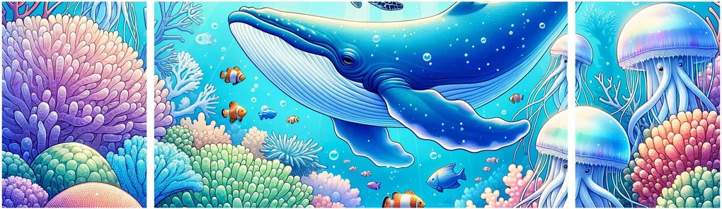 Obraz – Podwodny świat (170x50 cm)