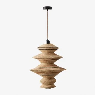 Lampa Sufitowa Darwan Miel - Czarna & Natural Anete - Sklum