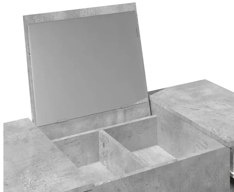 Biurko Toaletka Do Makijażu Szarość Betonu C5-T13