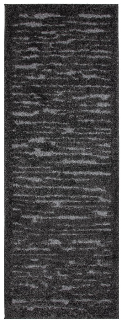 Dywan nowoczesny Alma Pasy ciemne szare 80 cm x 220 cm