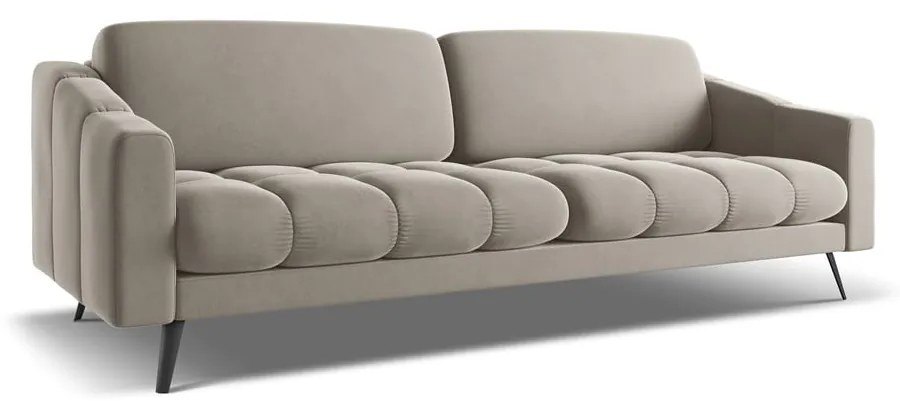 Beżowa aksamitna sofa 238 cm Nalu – Makamii