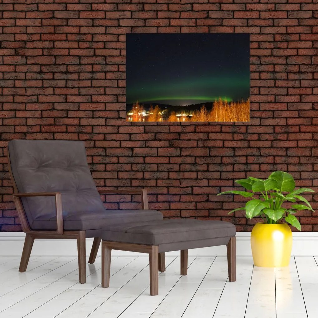 Obraz zorzy polarnej (70x50 cm)
