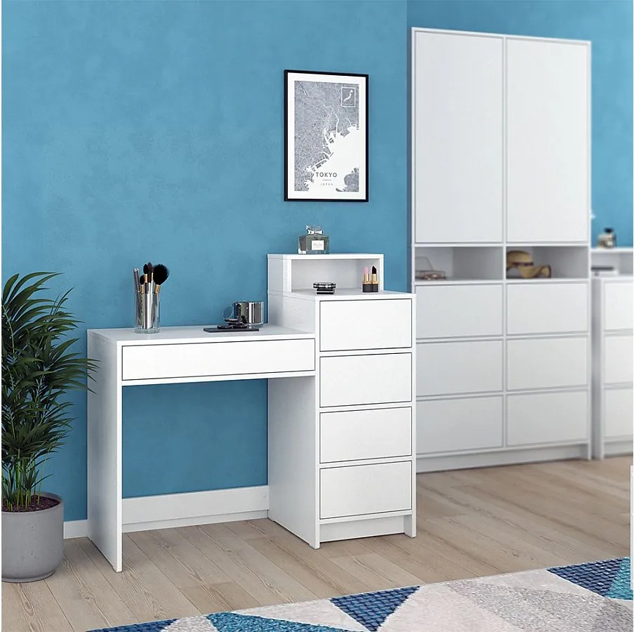 Stół do toalety biały 110.5x40.3x100.6 naara