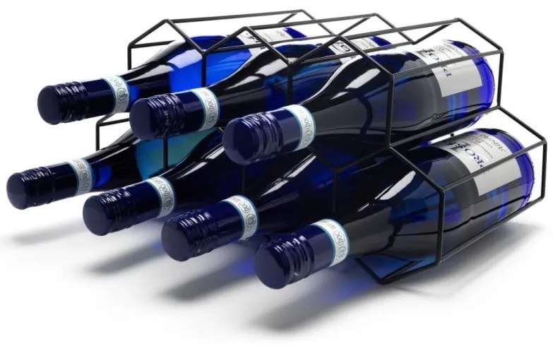 Czarny metalowy stojak na wino – Leopold Vienna