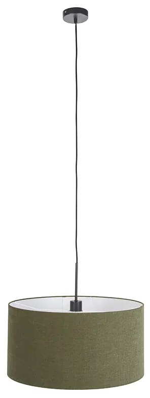 Lampa wisząca czarna z zielonym kloszem 50 cm - Combi 1 Nowoczesny Oswietlenie wewnetrzne
