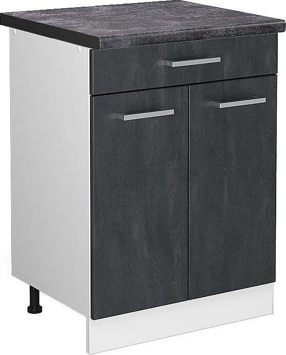 Szafka dolna do kuchni czarny beton 60x60x81.6 r-line